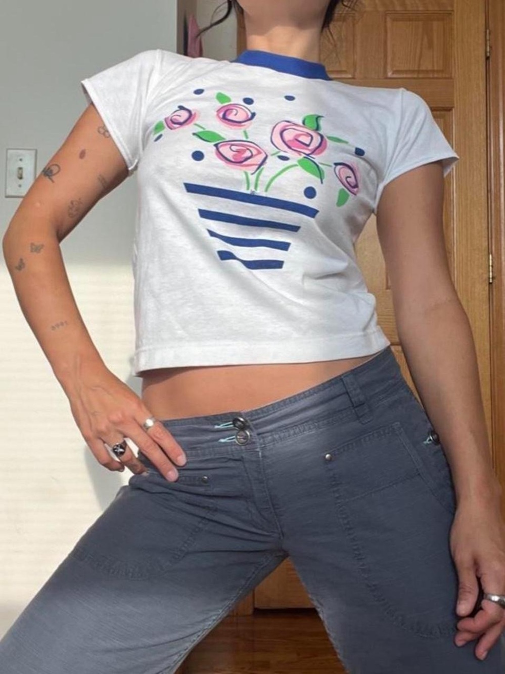 Vintage Baby Graphic Short Sleeve Tee Shirt - Women’s Extra Small